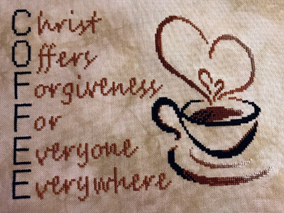 COFFEE stitched by Tanara Suttle